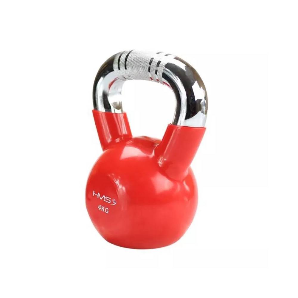 Kettlebell ketaus kumštelinė chromuota rankena HMS KTC06 RED