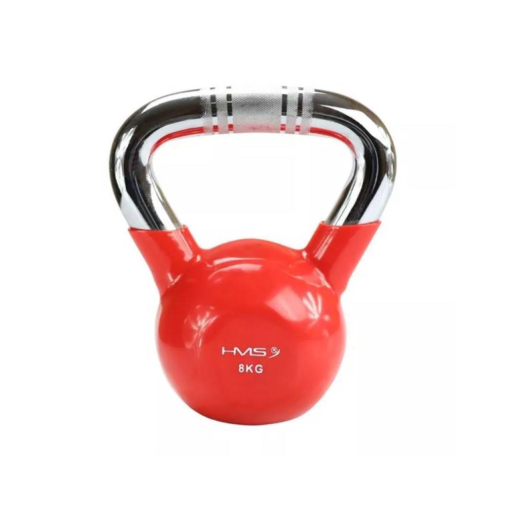 Kettlebell ketaus kumštelinė chromuota rankena HMS KTC06 RED