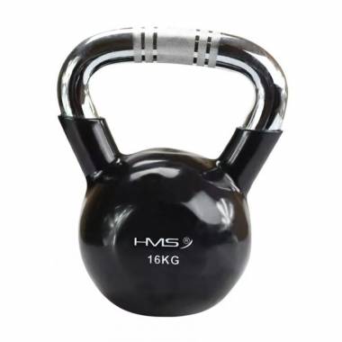 Kettlebell ketaus rankena su chromu HMS KTC16 BLACK