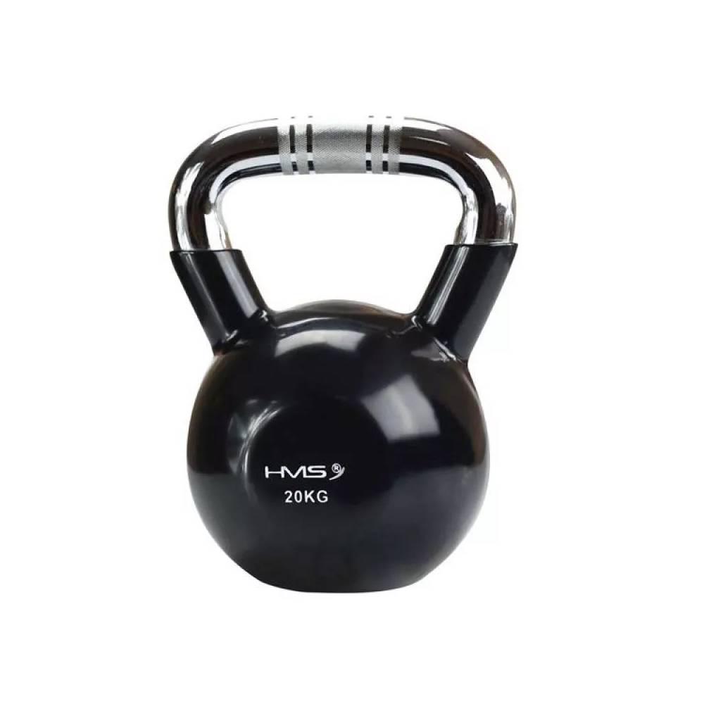 Kettlebell ketaus rankena su chromu HMS KTC16 BLACK