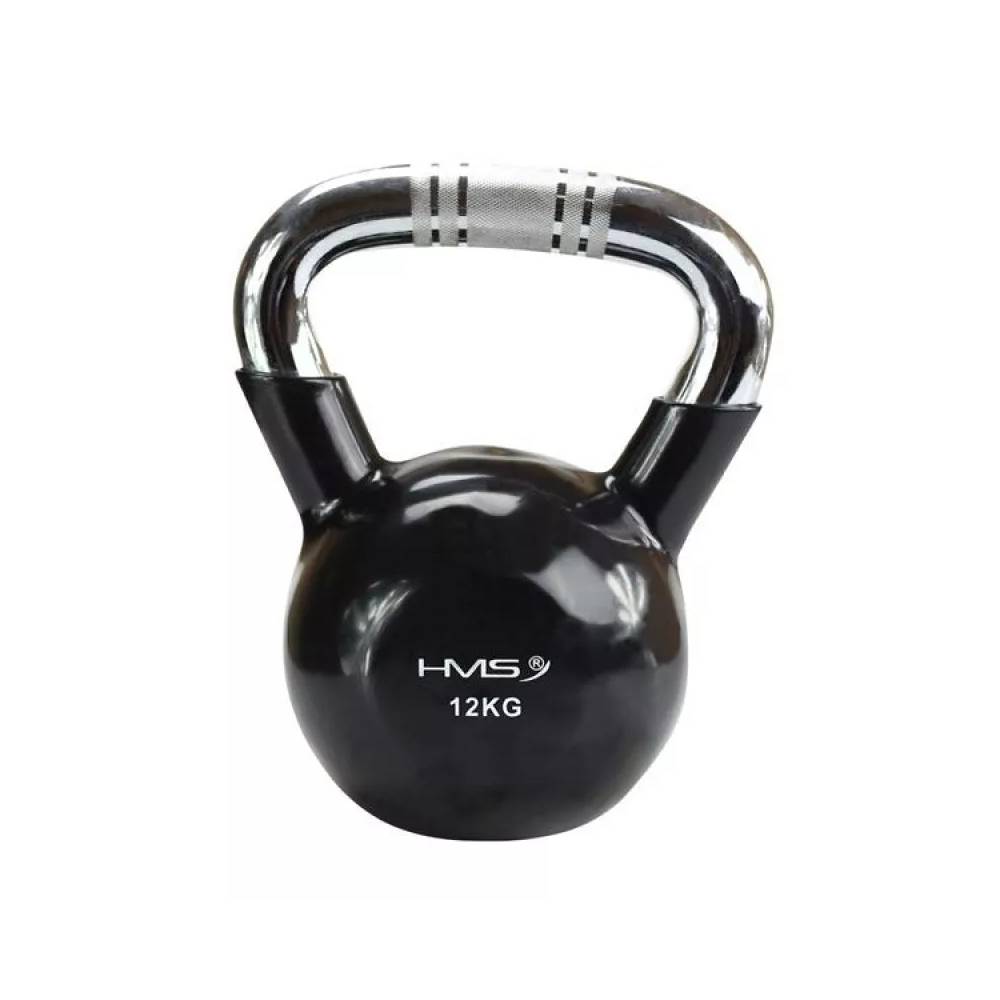 Kettlebell ketaus rankena su chromu HMS KTC16 BLACK