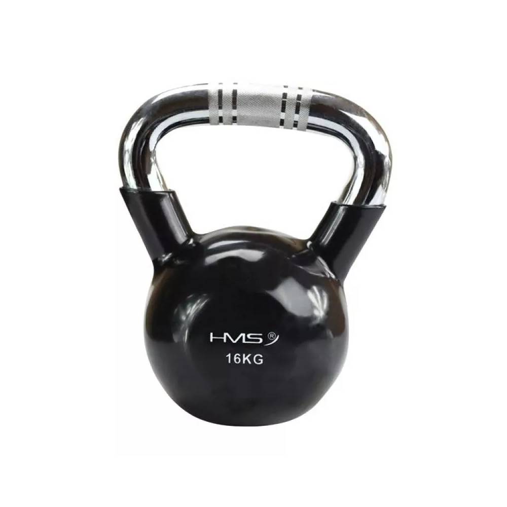 Kettlebell HMS KTC20 BLACK ketaus rankena su rakteliais