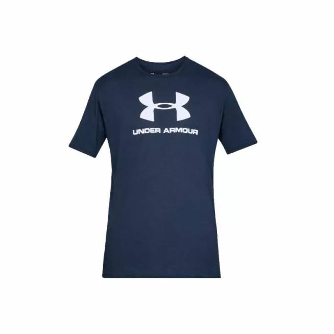 Under Armour Sportstyle Logo marškinėliai 1329590-408 granatowe S