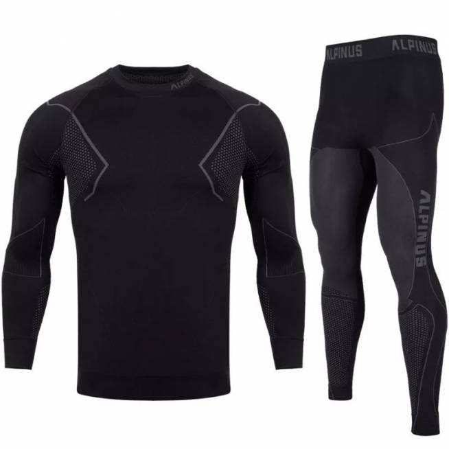 "Alpinus Active Base Layer" termoaktyvių apatinių drabužių rinkinys juoda ir pilka M GT43257