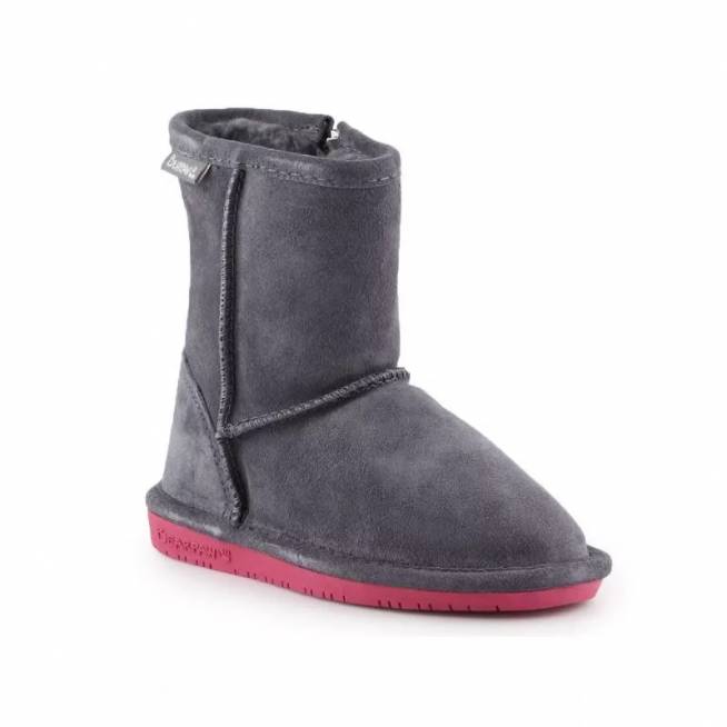 BearPaw Emma Toddler Zipper Jr 608TZ-903 Charcoal Pomberry žieminiai batai