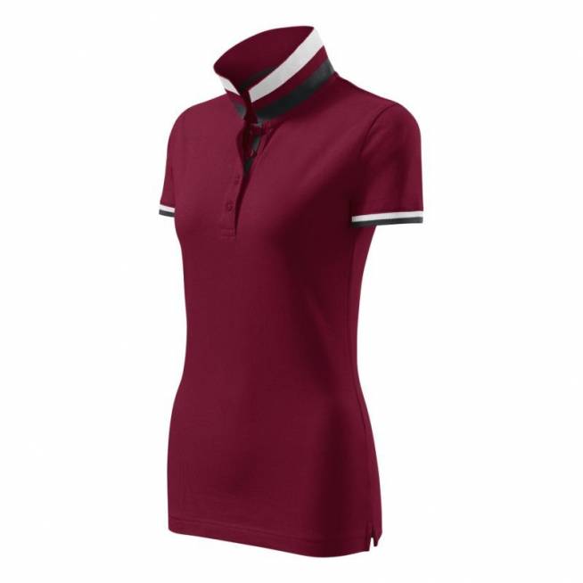 Malfini Collar Up W MLI-25786 granato spalvos polo marškinėliai