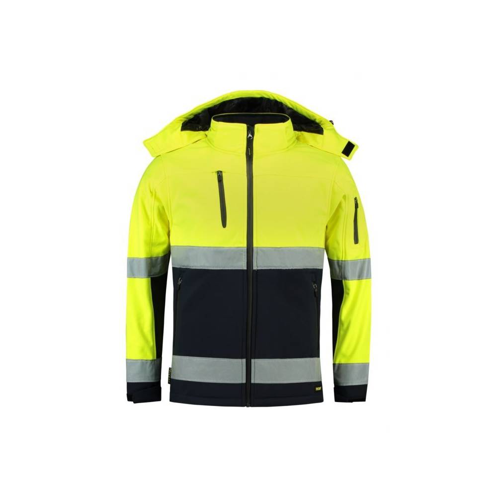 "Rimeck" dvispalvė EN ISO 20471 Softshell striukė M MLI-T5297 fluorescencinė geltona