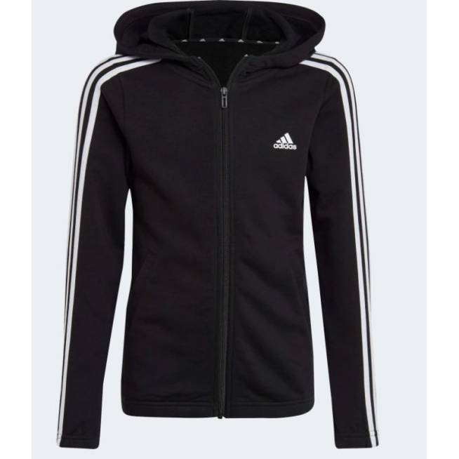 Džemperis adidas Essentials 3 Stripes Full-Zip Hoodie Jr. IC3634