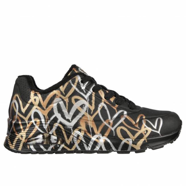 Batai Skechers Uno Metallic Love W 155523/BKGD