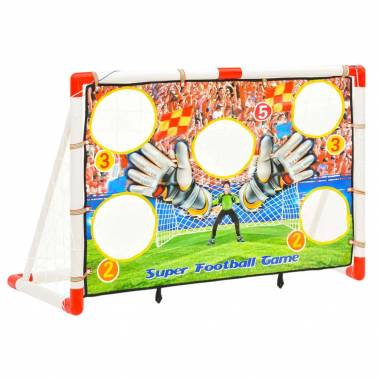 Vaikiški futbolo vartai su treniruočių sienele, 120x51x77,5cm