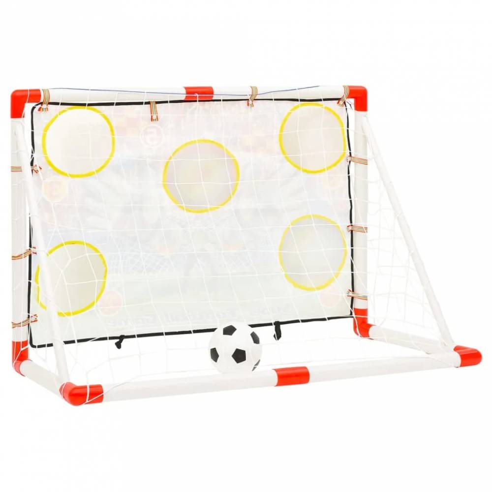 Vaikiški futbolo vartai su treniruočių sienele, 120x51x77,5cm