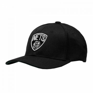 Mitchell & Ness NBA Brooklyn Nets Team Logo High Crown 6 Panel Classic Red Snapback kepurė HHSSINTL102-BNEYYYPPPBLCK