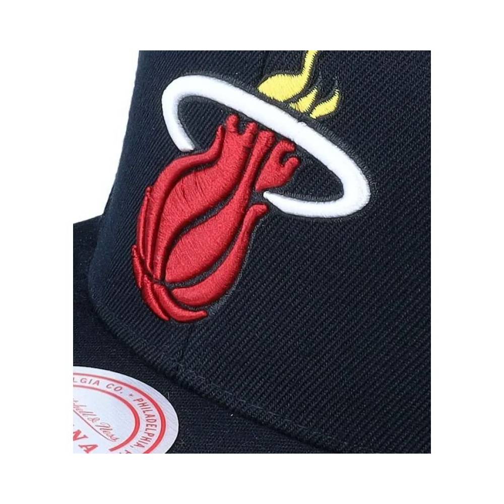 Mitchell & Ness NBA Miami Heat Top Spot Snapback Hwc Heat HHSS2976-MHEYYPPPBLCK