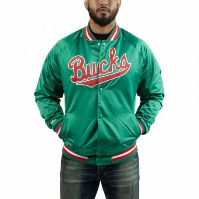 Mitchell & Ness NBA Milwaukee Bucks lengva striukė M STJKMG18013-MBUDKGN