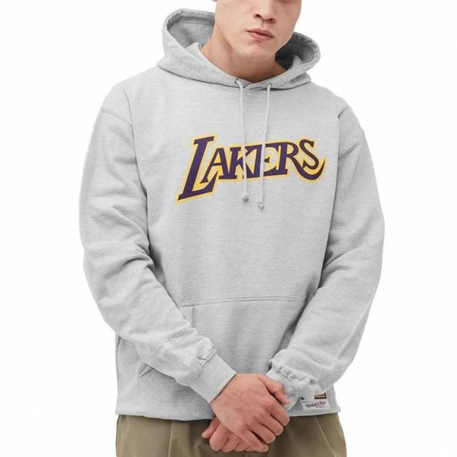 Mitchell & Ness Team Logo Hoody Los Angeles Lakers M HDSSINTL1050-LALGREY