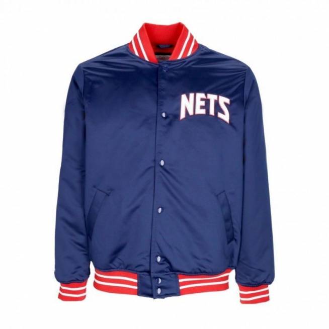 Mitchell & Ness NBA sunkiasvorė satino striukė New Jersey Nets OJBF3413-NJNYYPPPNPNAVY