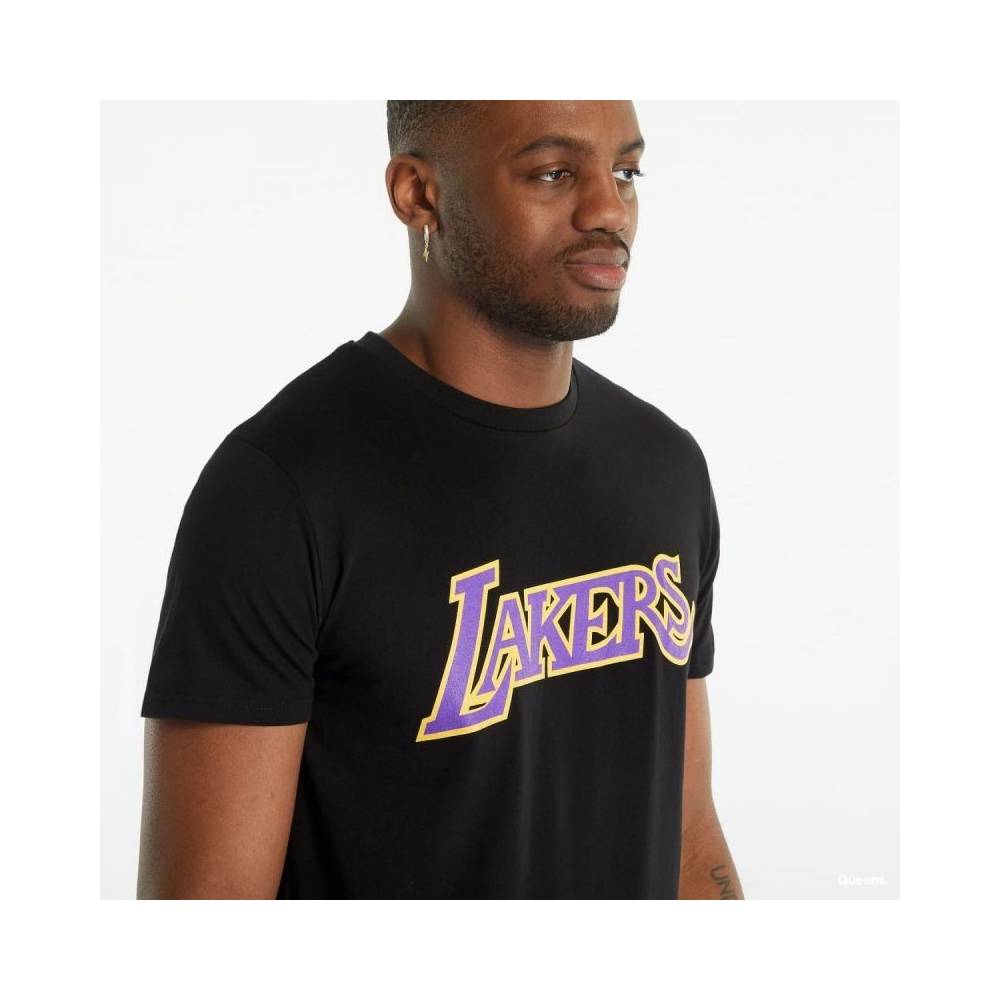 "Mitchell & Ness" NBA komandos logotipas marškinėliai Los Angeles Lakers BMTRINTL1051-LALBLCK