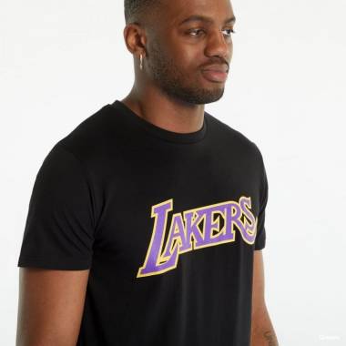 "Mitchell & Ness" NBA komandos logotipas marškinėliai Los Angeles Lakers BMTRINTL1051-LALBLCK