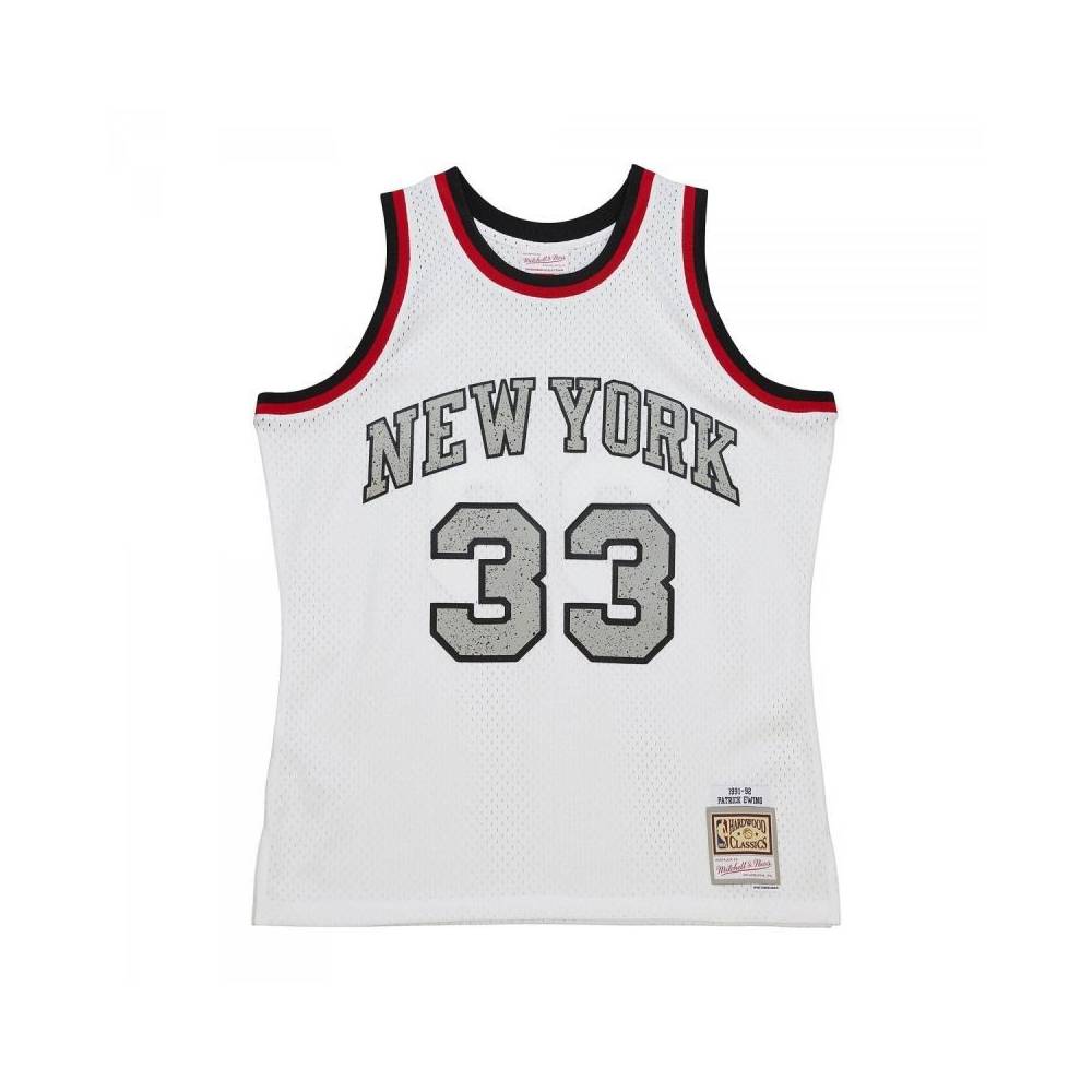 Mitchell & Ness NBA Cracked Cement Swingman Jersey Knicks 1991 Patrick Ewing M TFSM5934-NYK91PEWWHIT