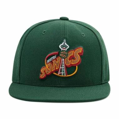 Mitchell & Ness NBA Team Ground 2.0 Snapback HWC Seattle Supersonic kepurė HHSS3258-SSUYYPPPGREN