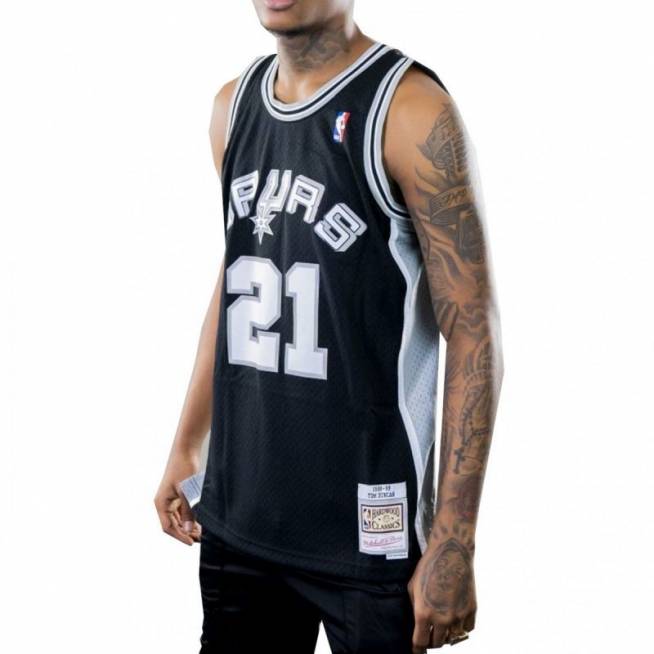 Mitchell & Ness NBA marškinėliai San Antonio Spurs Tim Duncan SMJYGS18208-SASBLCK98TDU