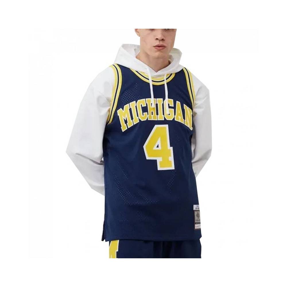 Mitchell & Ness NCAA Swingman Road Jersey Michigan1991 Chris Webber SMJY4437-UMI91CWEASBL