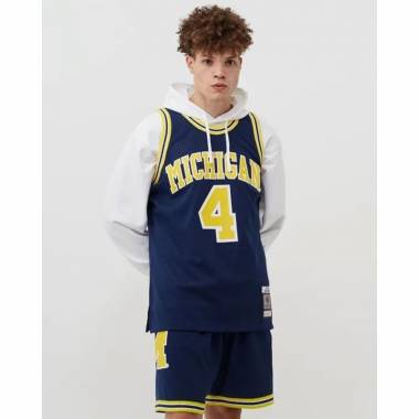 Mitchell & Ness NCAA Swingman Road Jersey Michigan1991 Chris Webber SMJY4437-UMI91CWEASBL