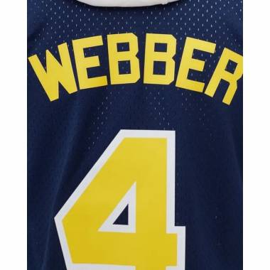 Mitchell & Ness NCAA Swingman Road Jersey Michigan1991 Chris Webber SMJY4437-UMI91CWEASBL