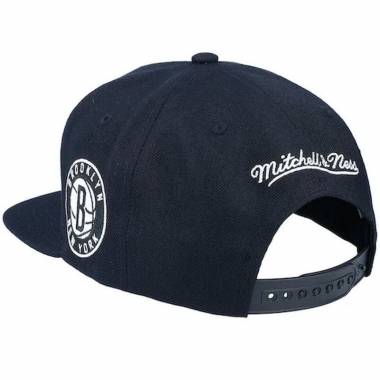 Mitchell & Ness NBA Brooklyn Nets Team Script 2.0 Snapback Nets kepurė HHSS3280-BNEYYYPPPBLCK