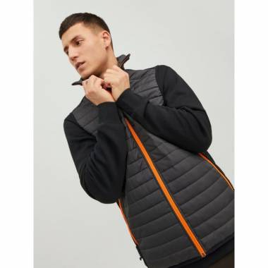 "Jack & Jones" JJEMulti Kūno liemenė su apykakle "Noos" M 12200684 Asfaltinė liemenė