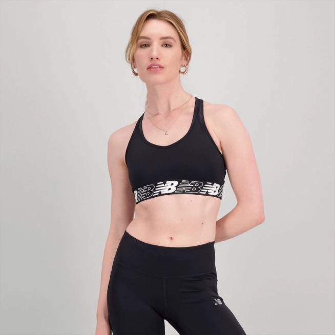 New Balance Top Nb Pace Bra 3.0 BK WB11034BK sportinė liemenėlė