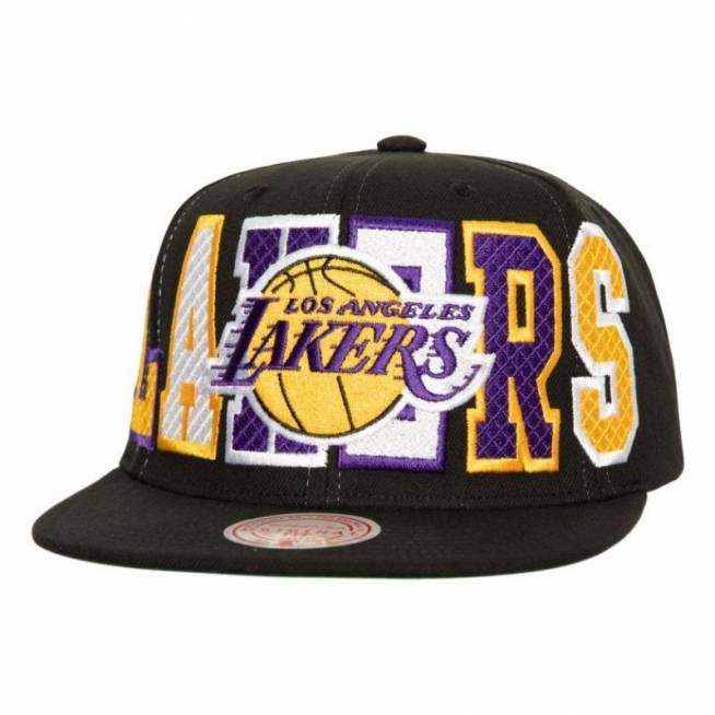 Mitchell & Ness Varsity Bust Snapback Los Angeles Lakers kepurė HHSS6461-LALYYPPPBLCK