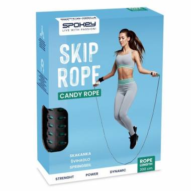 "Spokey Candy Rope" SPK-943631 šokinėjimo virvė su rutuliniais guoliais