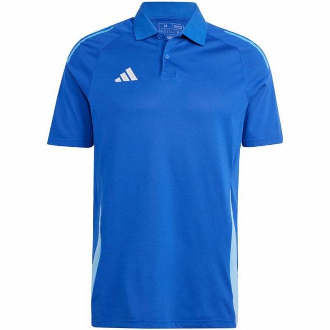 Adidas Tiro 24 Competition Polo vyriški marškinėliai, mėlyni IR7566