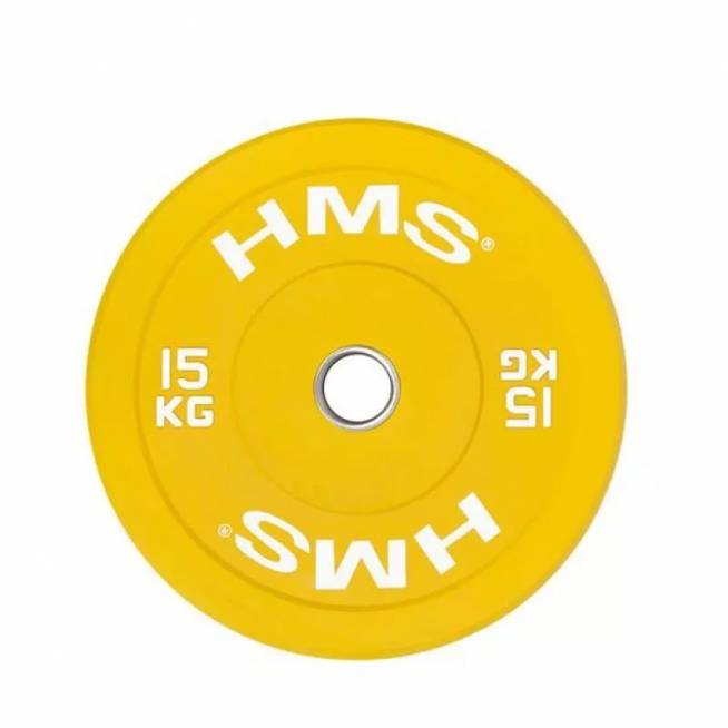 Olimpinė plokštelė HMS YELLOW BUMPER 15 kg CBR15