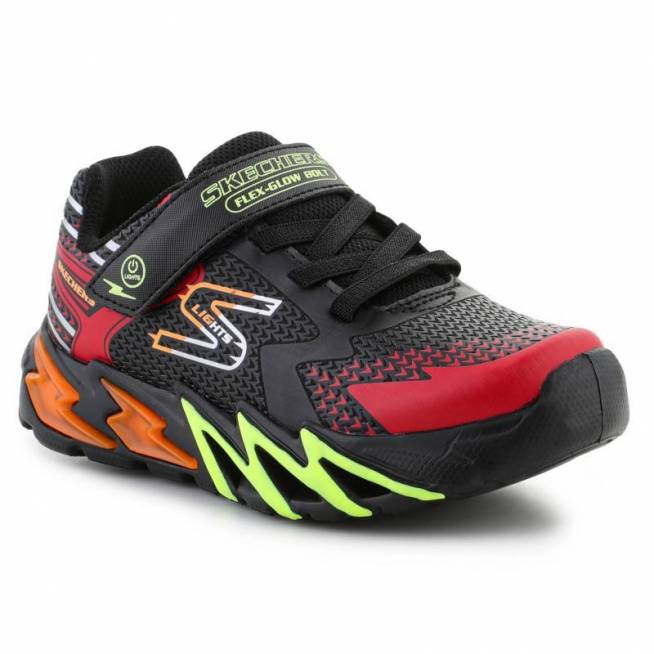 Skechers S-Lights Flex-Glow Bolt Jr 400138L-BKRD batai