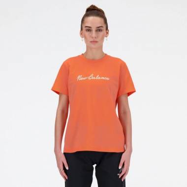 New Balance S/S Script Tee Gfr W marškinėliai WT41909GFR