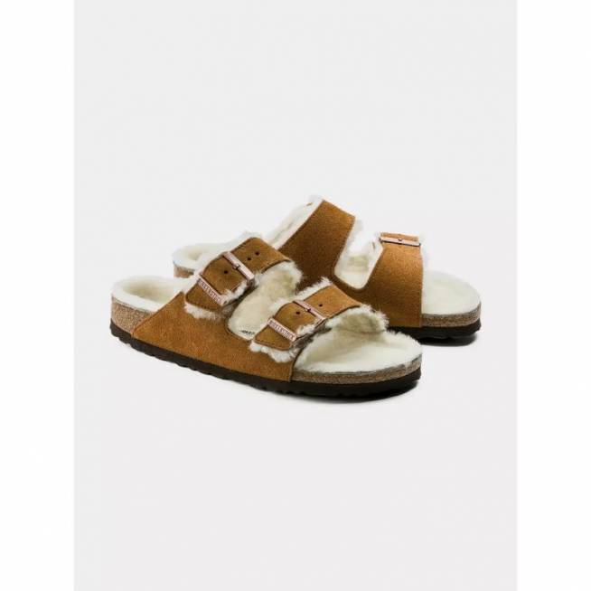 Birkenstock Arizona Shearling Mink W 1001135 šlepetės