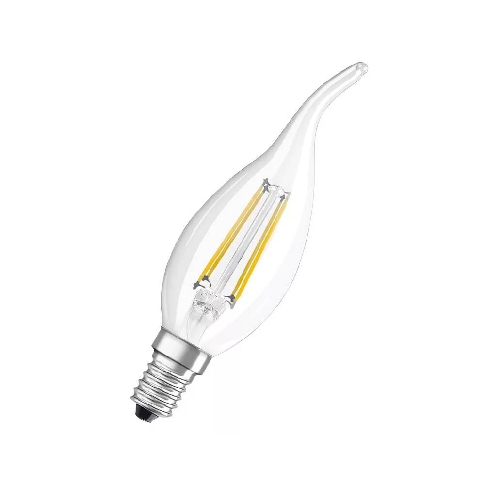 Lemputė Osram LED, B35, šiltai balta, E14, 4 W, 470 lm