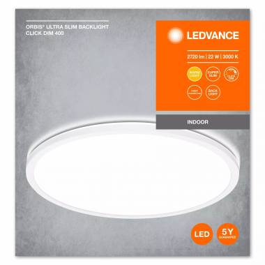 Šviestuvas plafonas Ledvance Orbis Ultra Slim Clickdim, 22 W, LED, 3000 °K