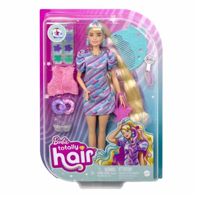 Lėlė Barbie Totally Hair Stars Doll HCM88, 29 cm