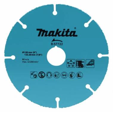 Deimantinis diskas Makita B-57722, 125 mm x 22.23 mm x 2 mm