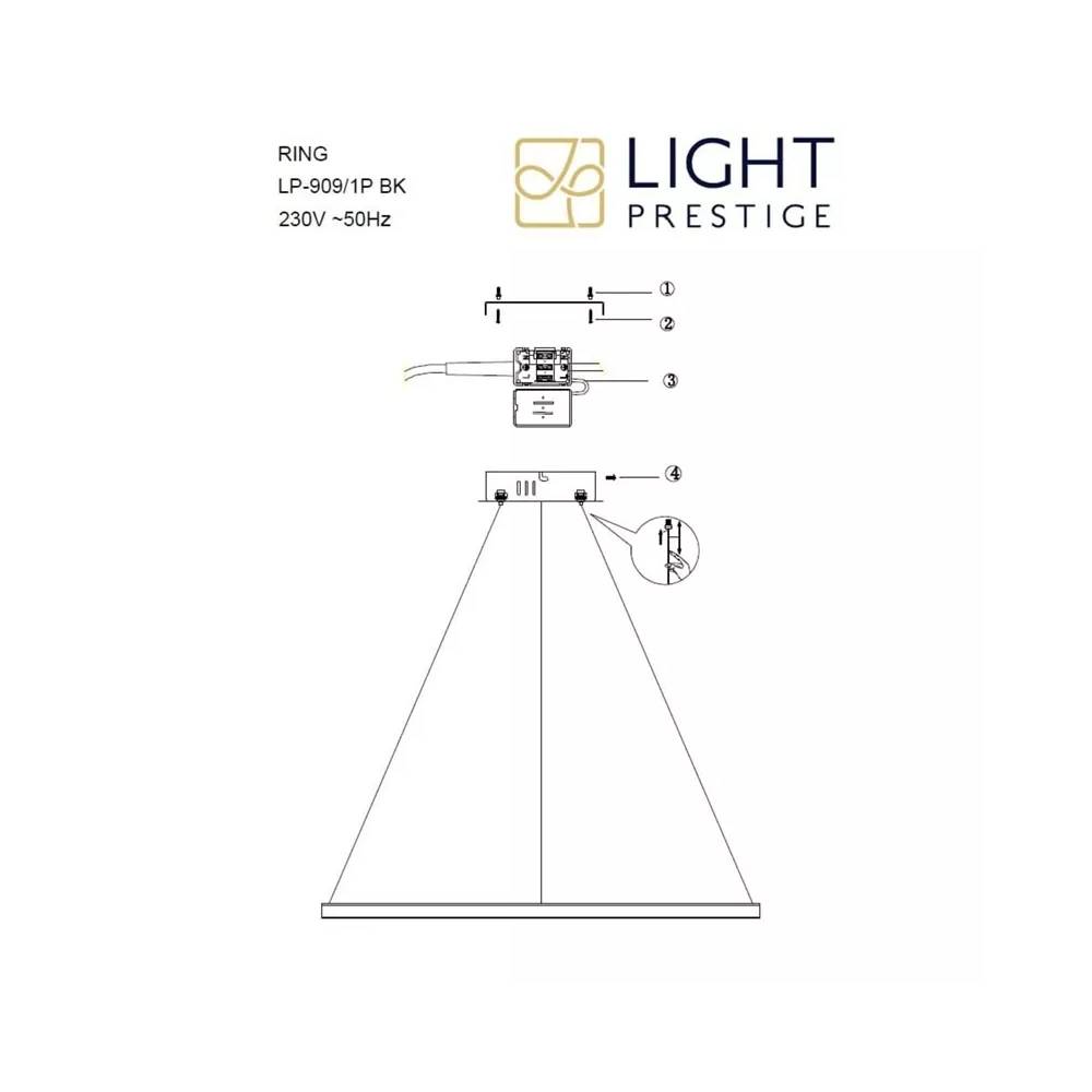 Šviestuvas lubų Light Prestige Ring, 35 W, LED, 3 - 6K