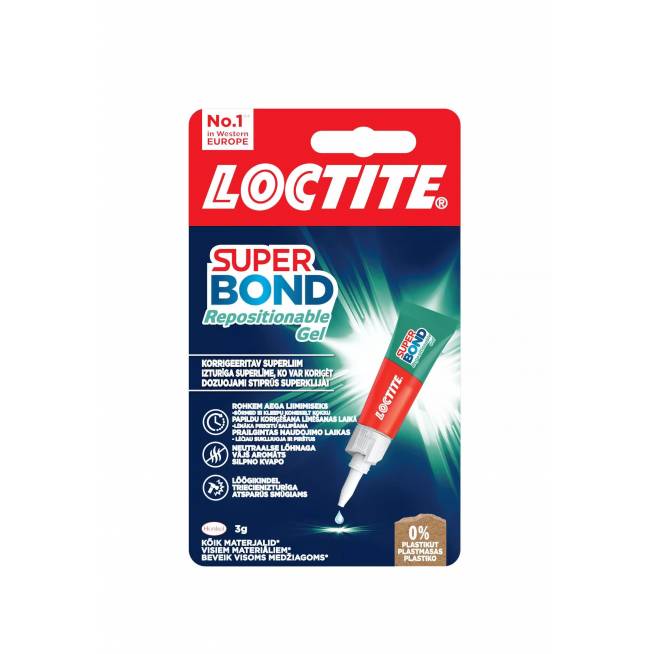 Klijai kontaktiniai Loctite Super Bond Pure Gel, 0.003 kg