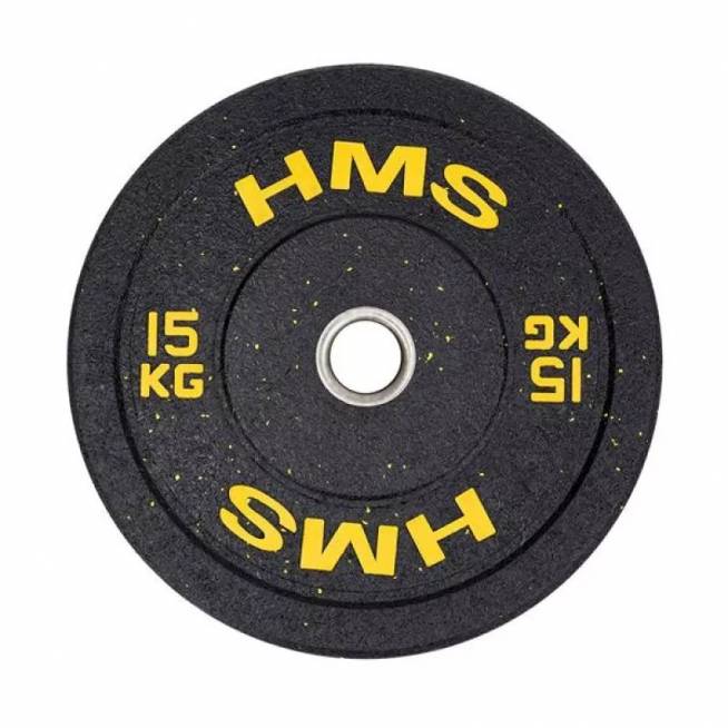 Olimpinė plokštelė HMS YELLOW BUMPER 15 kg HTBR15