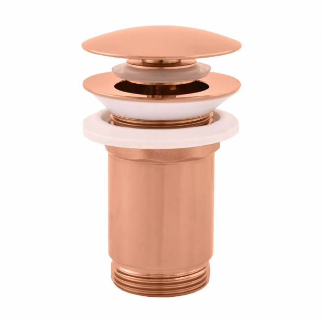 Iššokanti praustuvo išleidimo anga CLICK/CLACK 5/4'' ROSE GOLD - poliruota - spalva GOLD ROSE - poliruota