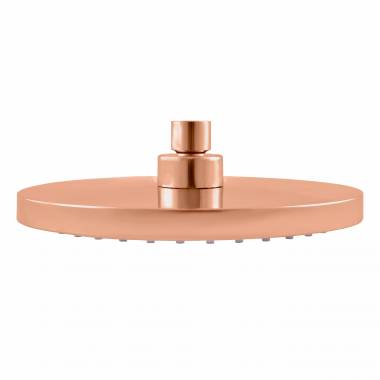 Dušo galvutė apvali ø 20 cm ROSE GOLD BRUSHED - Spalva GOLDEN ROSE - šukuota , Paviršiaus apdaila PVD