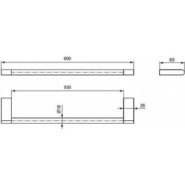 "Ideal Standard" rankšluosčių laikiklis Connect N1387AA