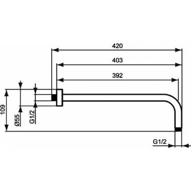 "Ideal Standard" laikiklis dušo kabinai "IdealRain" B9445AA