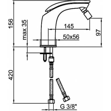 "Webert Bidet" maišytuvas "Aria" AI840102844085